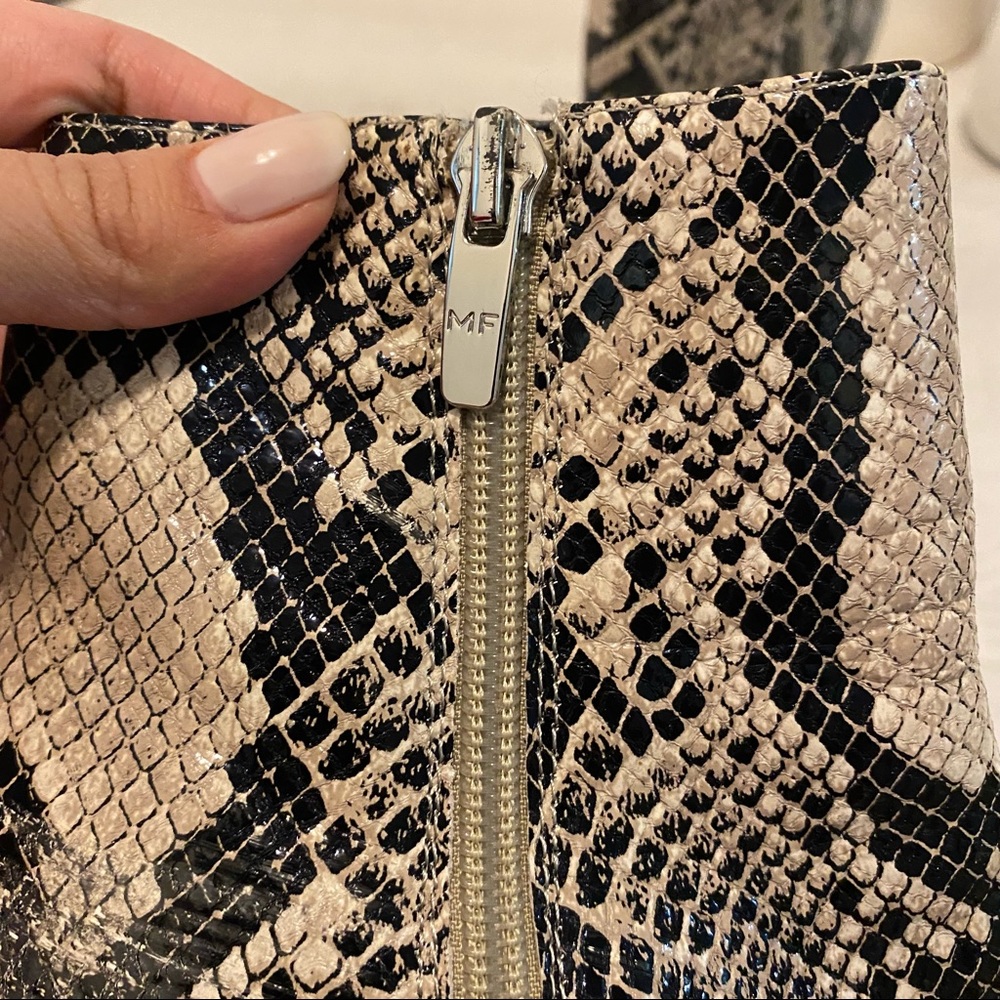 Marc Fisher Snake Print Leather Booties - image 4